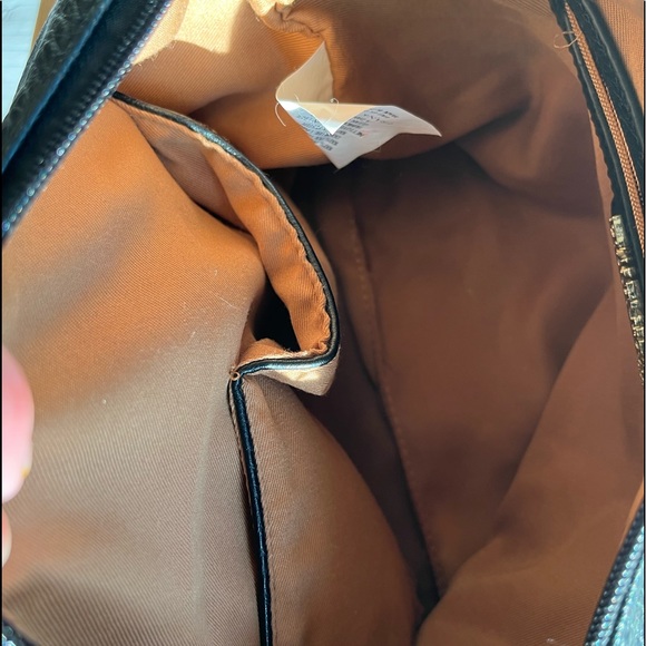 Frank Lyman Vintage Black Leather Shoulder Bag, NWOT - Picture 10 of 14